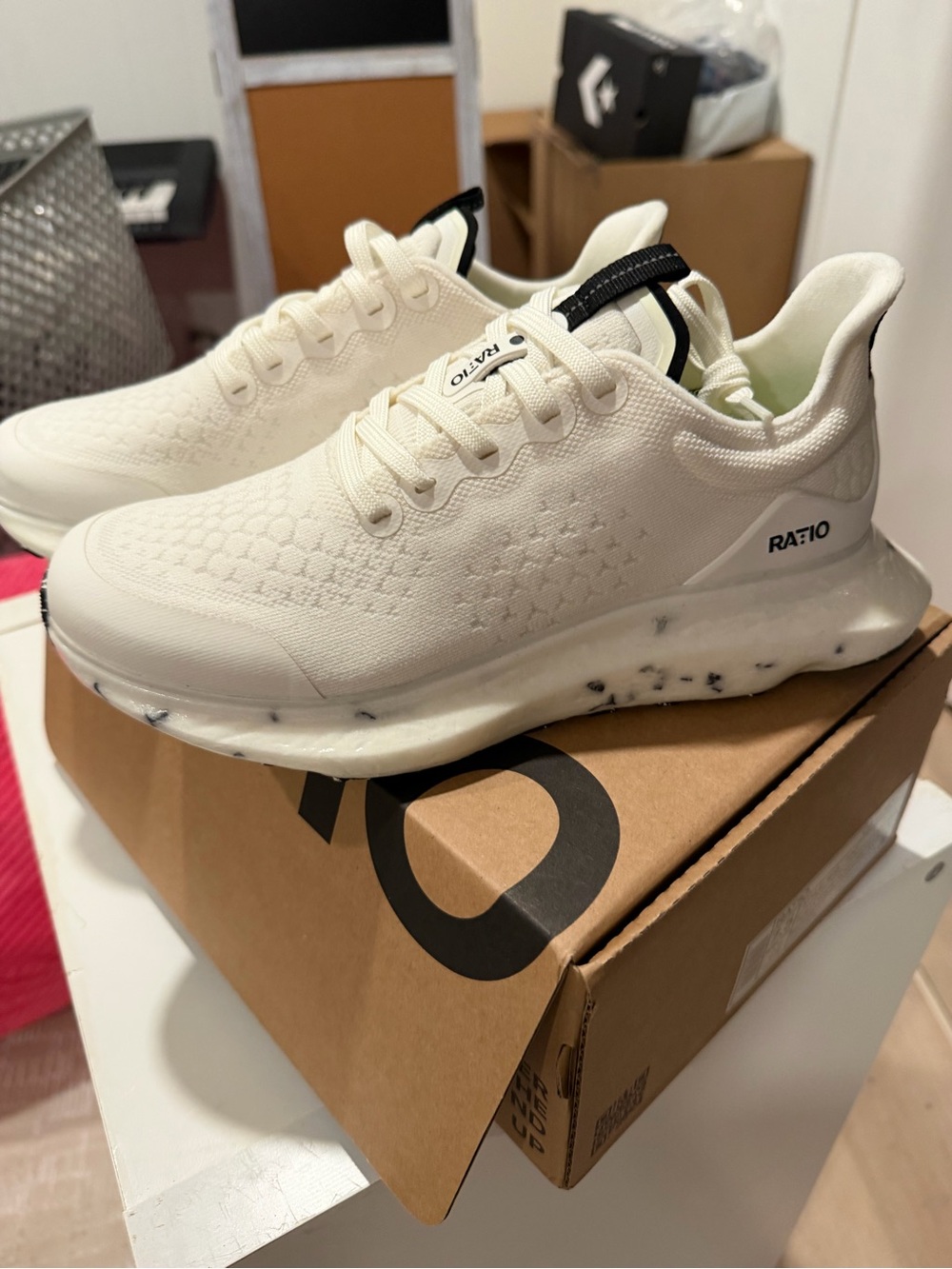 RATIO camino:01 Athletic Sneakers purity white acid lime, jet black